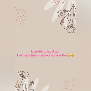 Willing to negotiate pricing to get everything sold:)